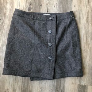 Button up skirt • gray wool